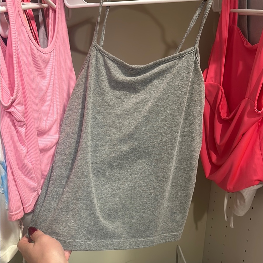 Gray Spaghetti Strap Top